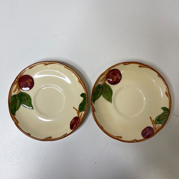 Franciscan Apple Tea Cup and Saucer Set of 2 Coffee Mugs England Stamp - Picture 10 of 15